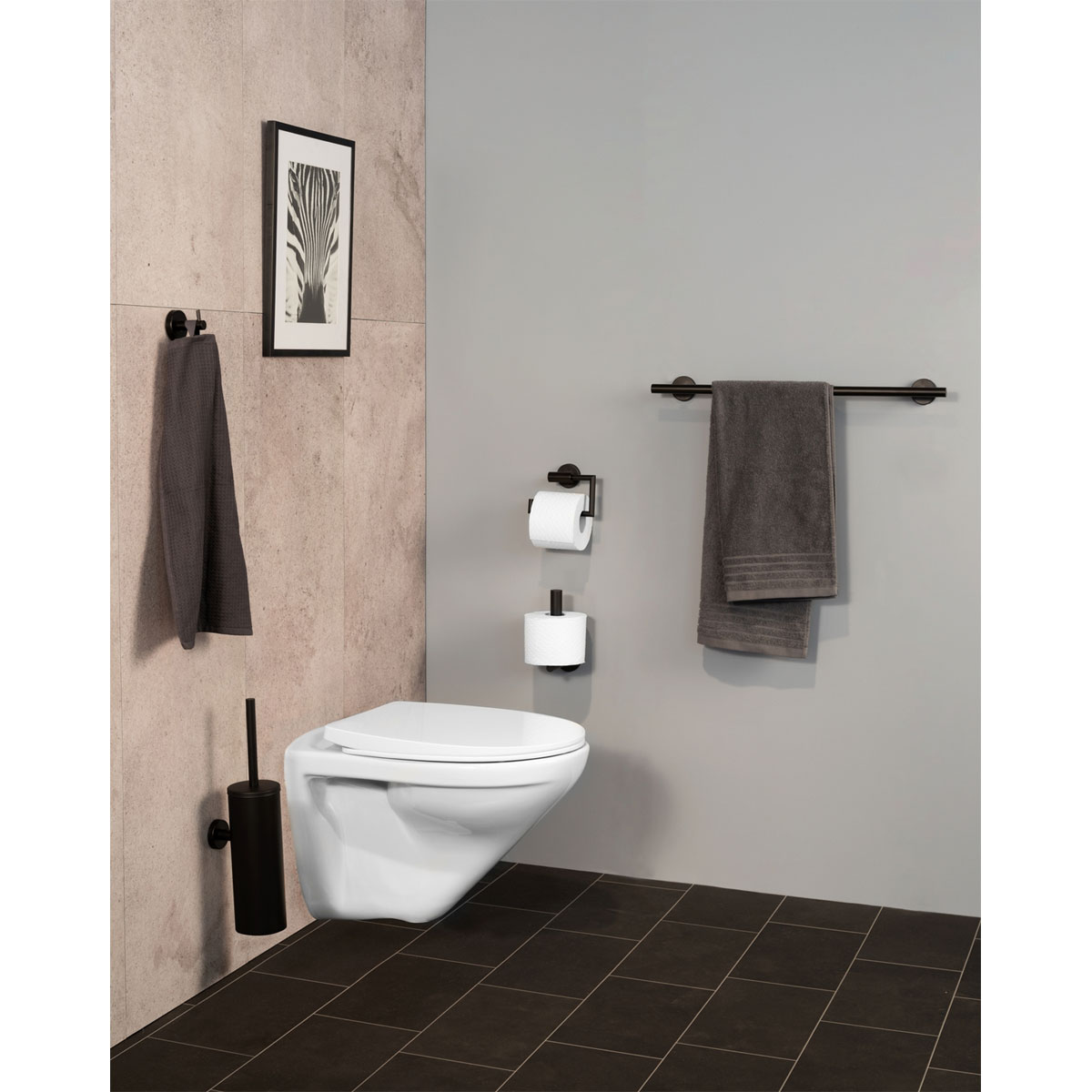 Wenko WC-Garnitur Bosio schwarz Bild 3