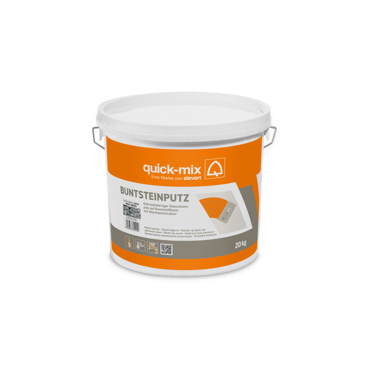 Buntsteinputz grau-weiß 20 kg Bild 1