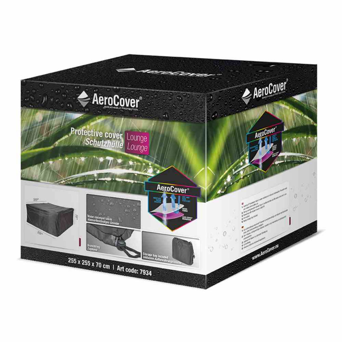 Schutzhülle Aero Cover für Lounge-Sets 255 x 255 x 70 cm Bild 2