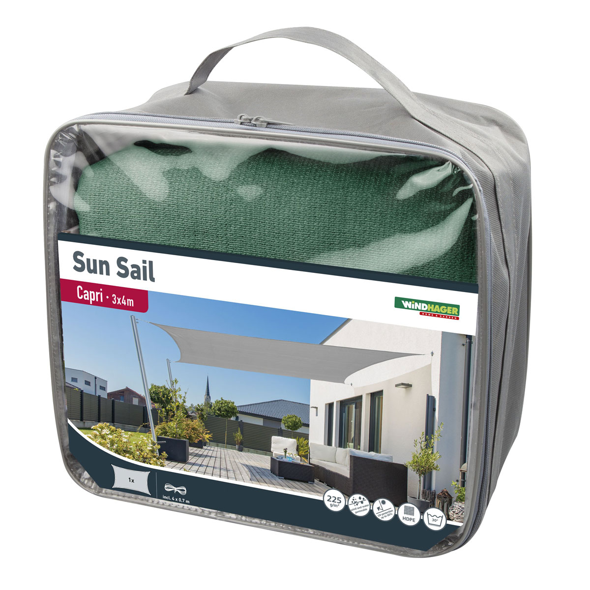 Rechteck-Segel Capri 3 x 4 m olive Bild 4