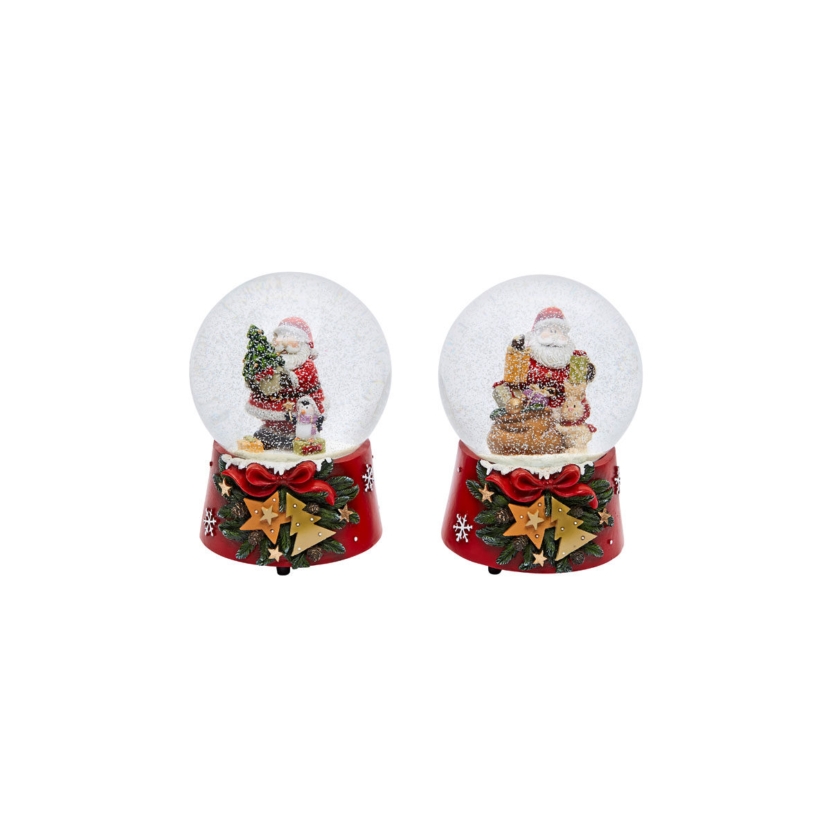 Spieluhr Schneekugel Santa sortiert Poly 14,5 cm Bild 5