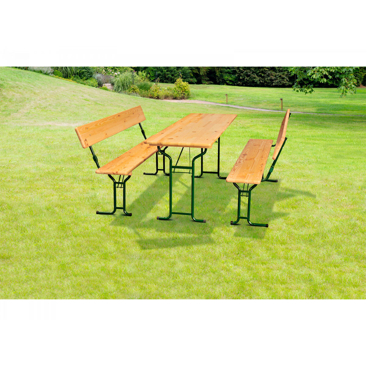 Festzeltgarnitur Komfort mit Tisch 220 x 70 cm Bild 3