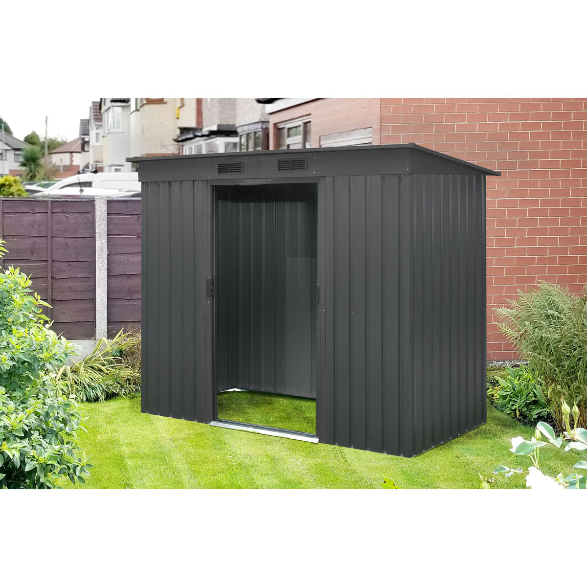 Pergart Gerätehaus Leipzig II 2m² anthrazit matt Bild 8