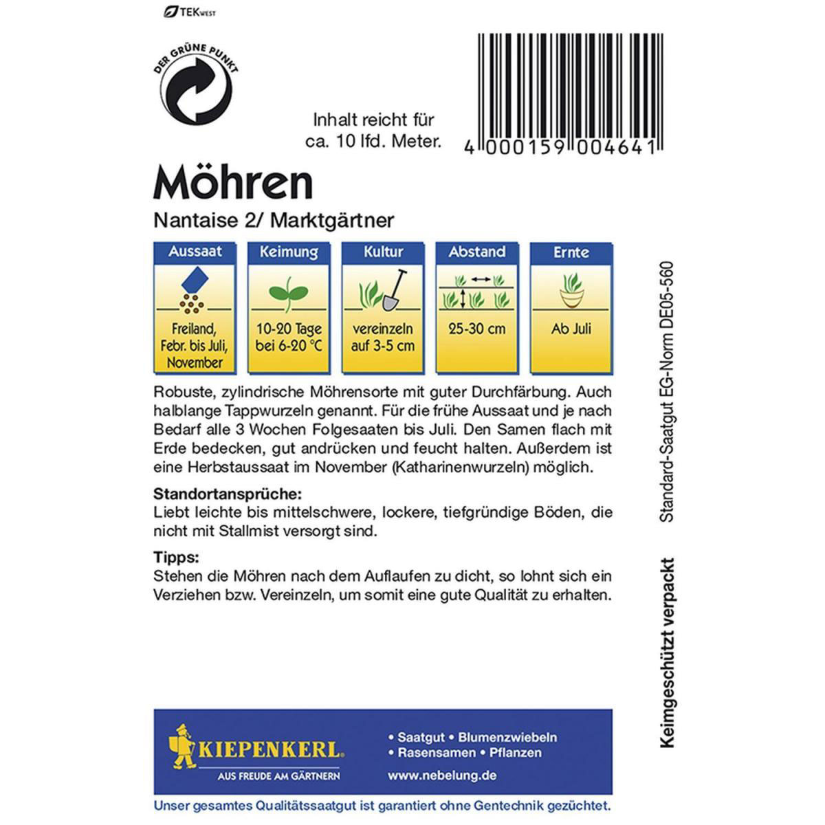 Kiepenkerl Möhren Nantaise 2 Bild 2