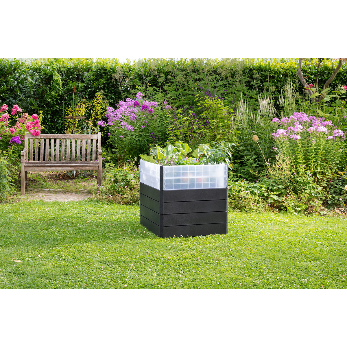 Garantia Hochbeet Ergo Quadro Turbo 75 mit Wachstumsmodul 420 L grau Bild 5