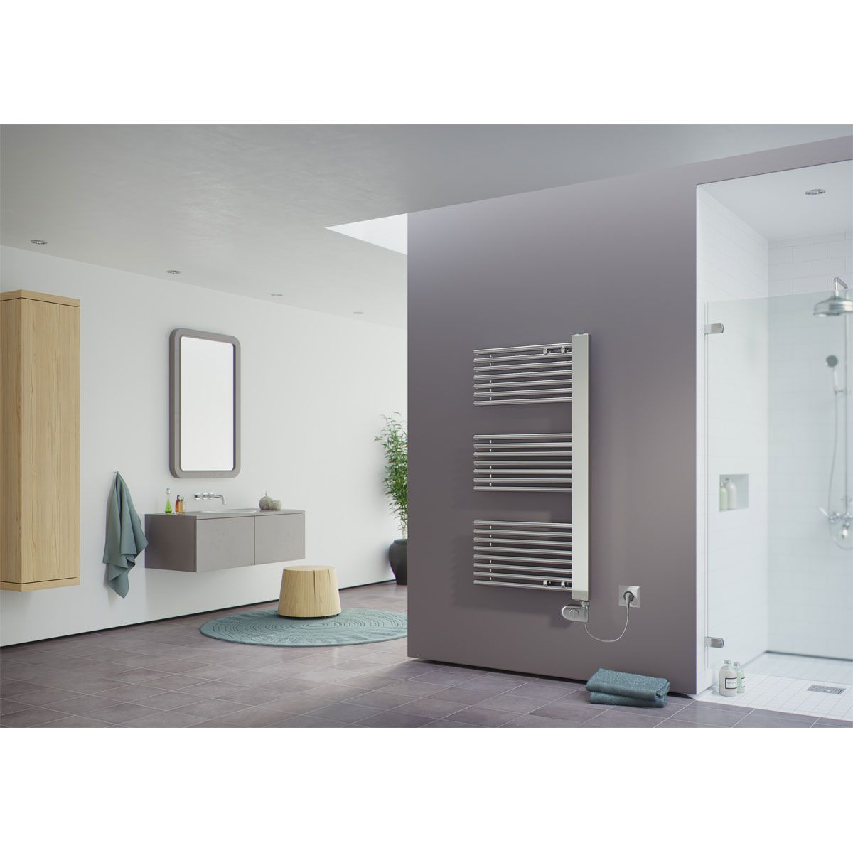 Ximax  Elektrischer Handtuchwärmer C5 1600 x 600 mm 600 Watt Typ 3 Chrom Bild 1