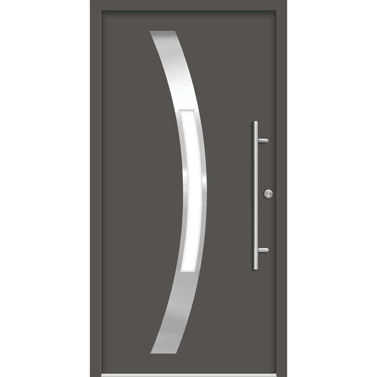 SplenDoor Premium-Haustür Passivedoor Goeteborg energiesparend anthrazit 110 x 210 cm rechts