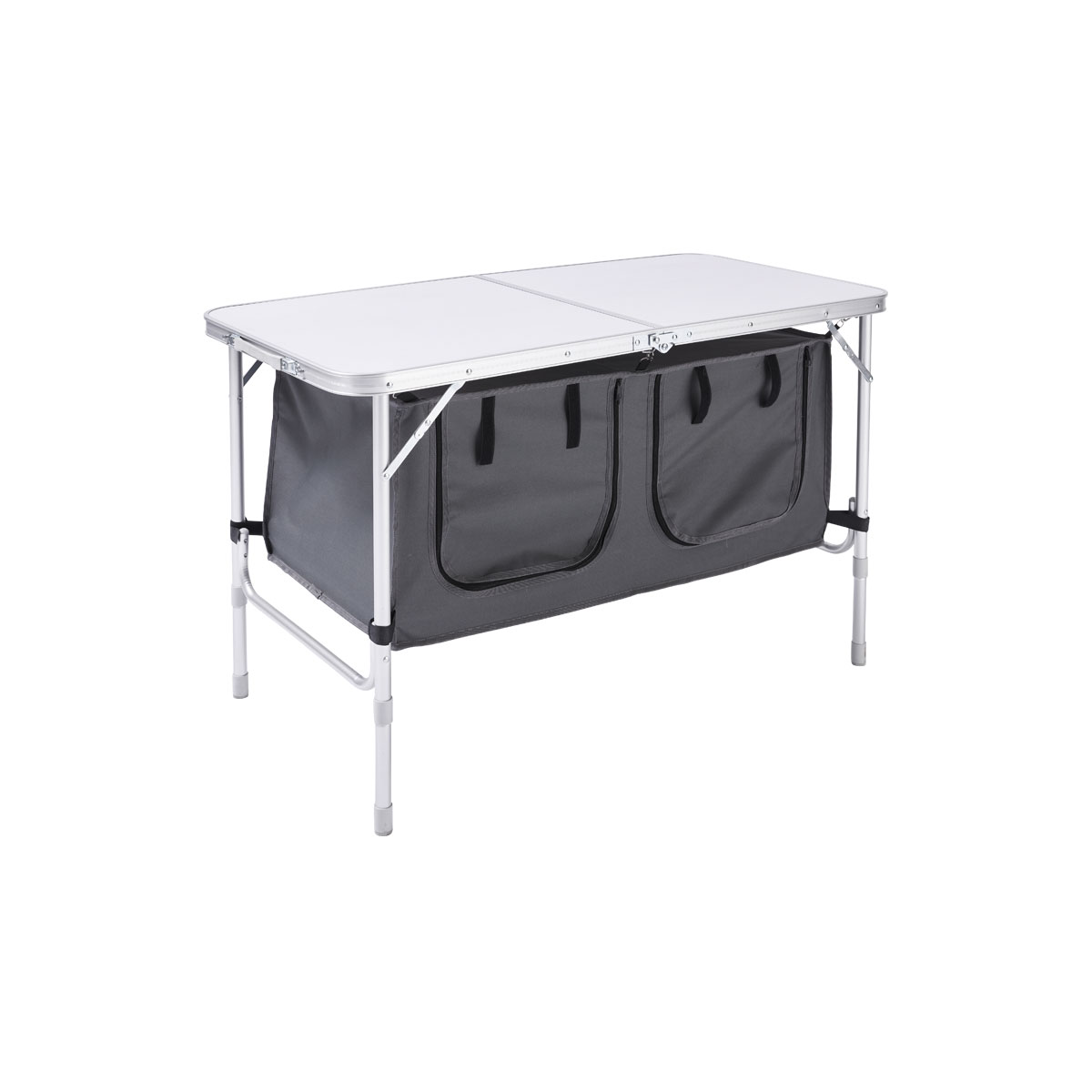 Haveson Camping-Tisch mit Ablagefächern