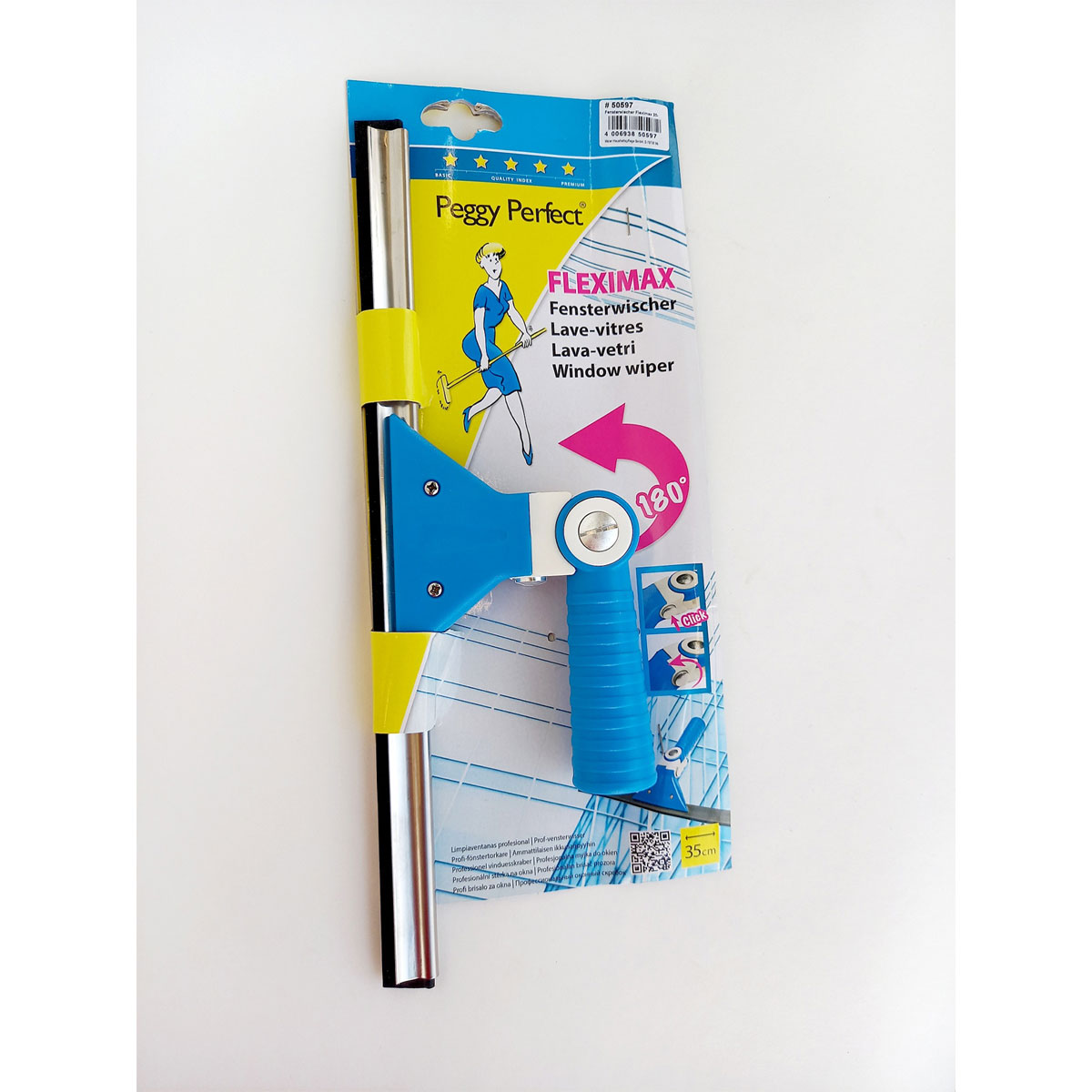 Peggy-Perfect Fensterwischer Fleximax mit drehbarem Griff