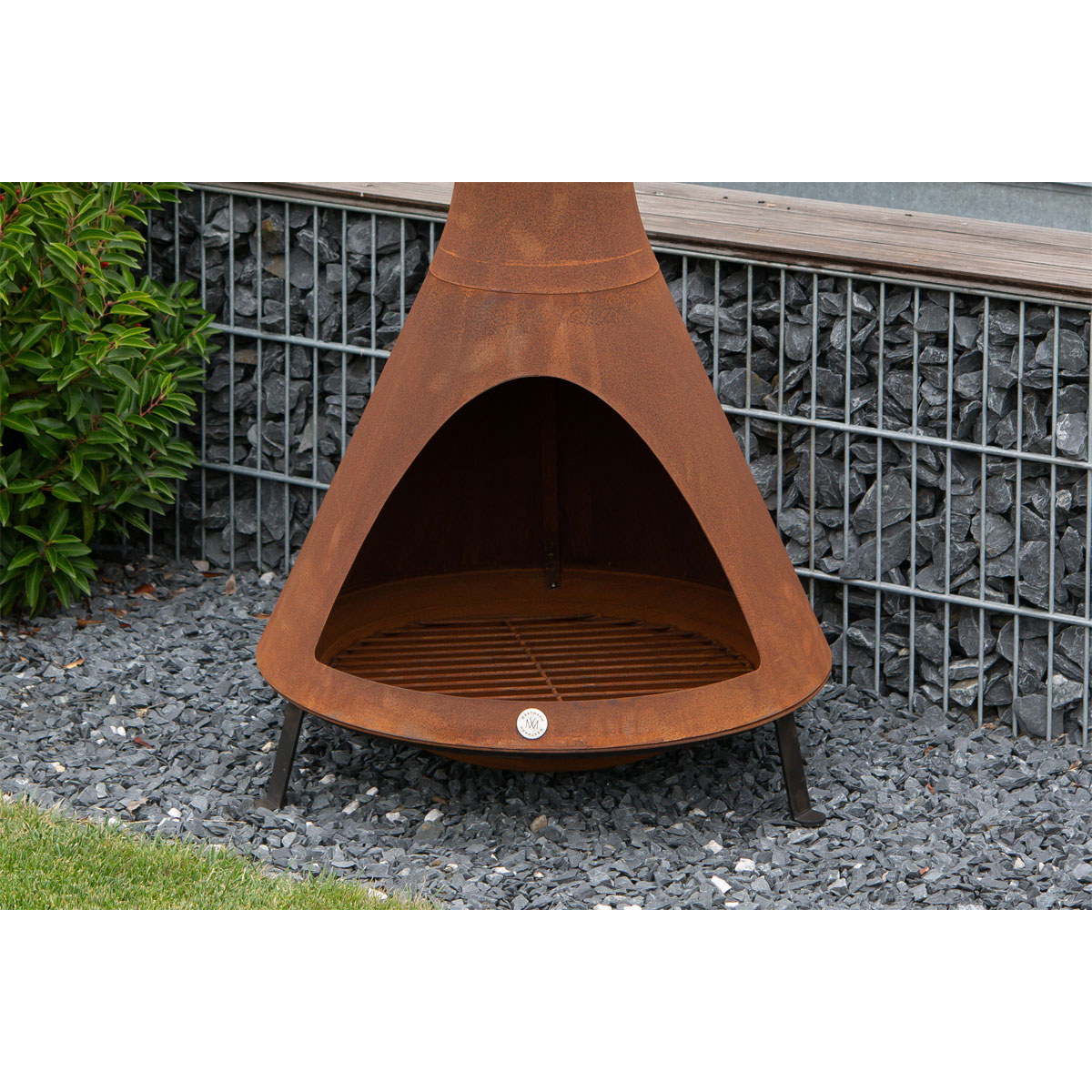 Westmann Terrassenofen Gartenkamin inkl. Rauchablass 70x70x160cm Rost Bild 6