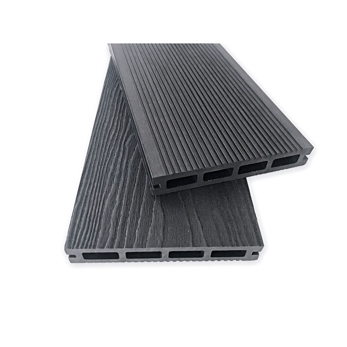 Hartmann WPC-Terrassendiele anthrazit geriffelt 200 x 14,5 x 2,3 cm