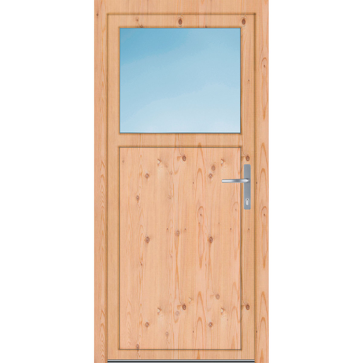 Kunststoff-Nebeneingangstür F02/F02 Easy R Fichte 98 x 200 cm