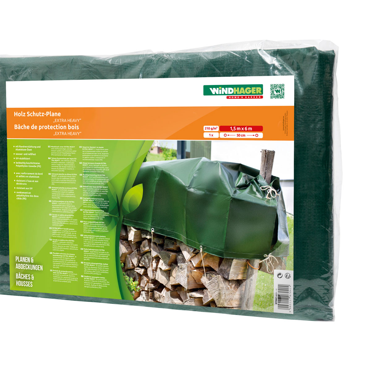 Windhager  Holz-Abdeckplane 6x1,5 m 210 g/m² Bild 6