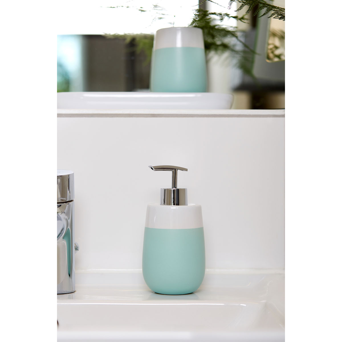 Wenko Seifenspender Malta mint/weiß 290 ml Bild 5