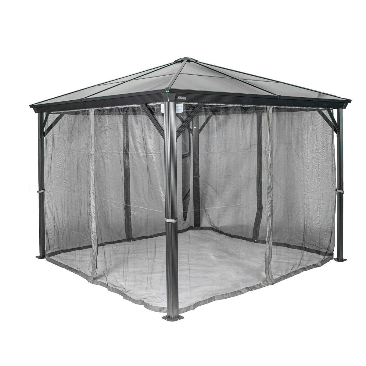 Sojag Pavillon Verona 1010 inkl. Moskitonetz 298,3x298,3x261cm Anthrazit Bild 3