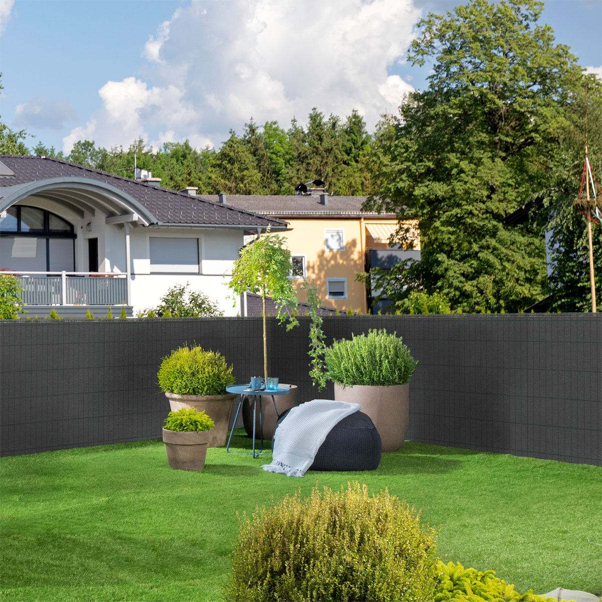 Windhager Zaunblende 1,0 x 25m anthrazit Rolle Bild 3