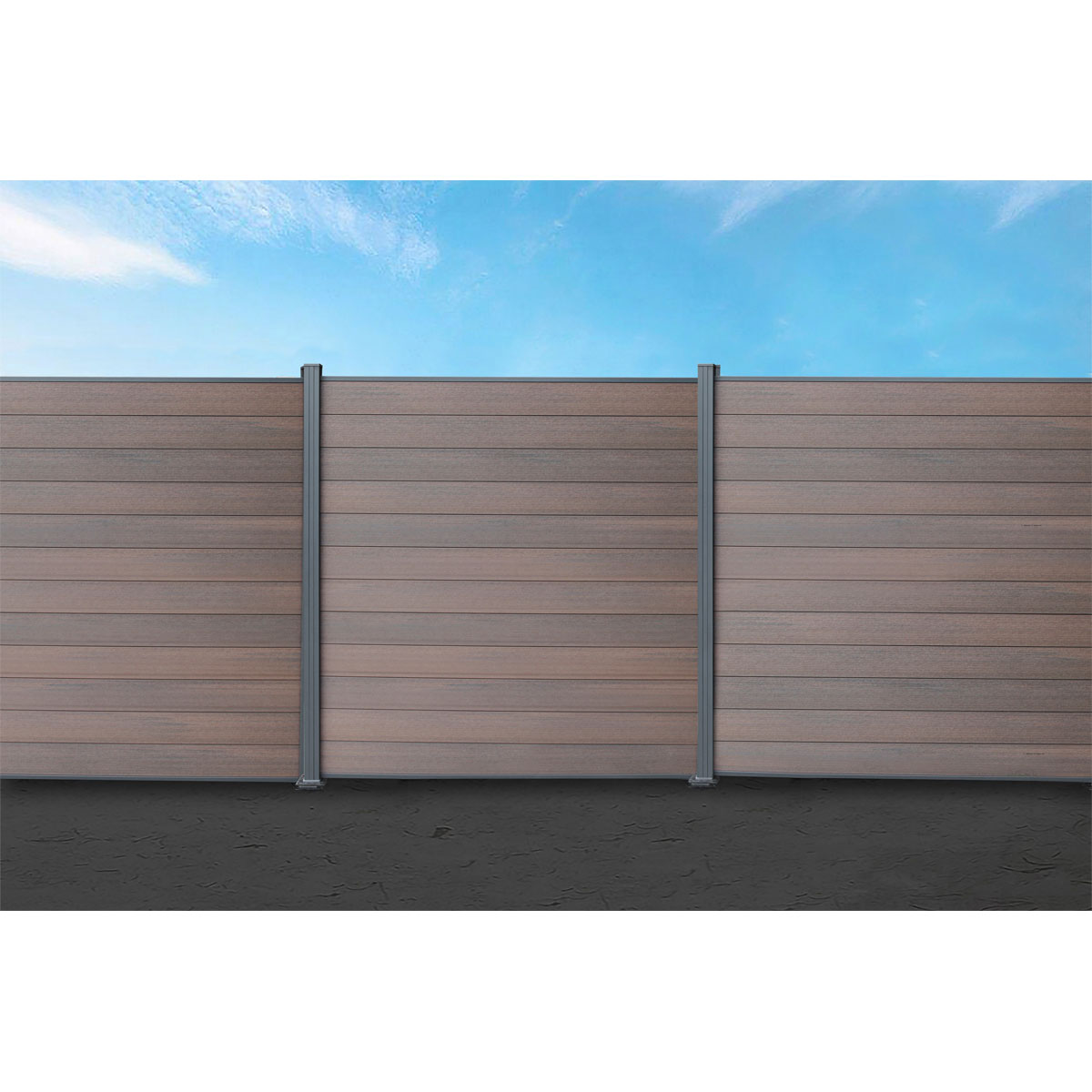 Hartmann WPC Steckzaunsystem braun 6er-Pack Bild 4