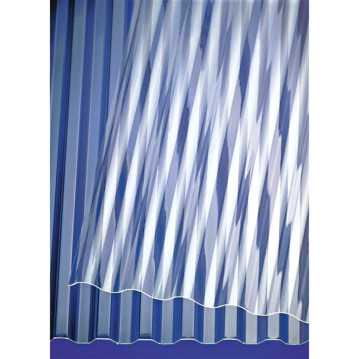 PVC-Wellpappe Sinus transparent 200 x 90 cm Bild 2