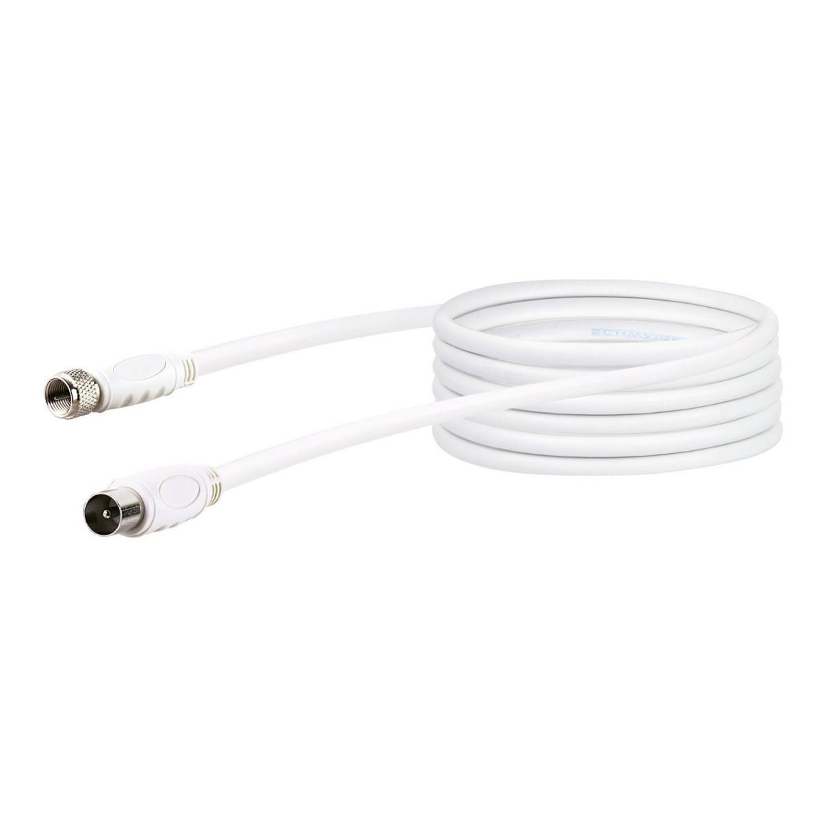 Schwaiger SAT-/Antennen-Adapterkabel weiß 5 m