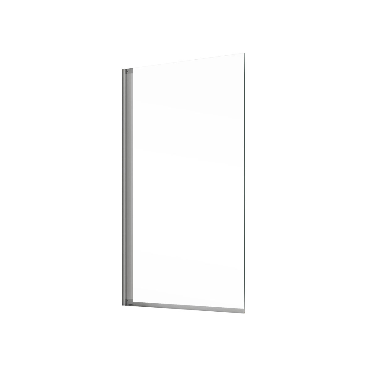 Schulte Badewannenfaltwand Alu Natur 70 x 130 x 70 cm ESG hell klar Bild 1