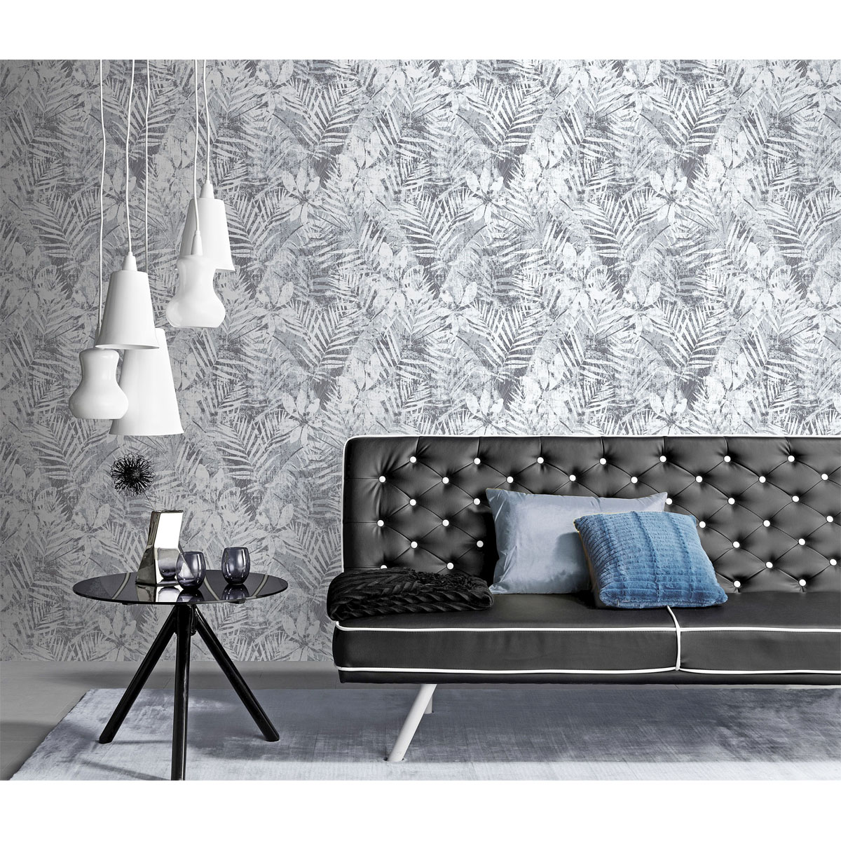 Guido Maria Kretschmer Vliestapete Blatt dunkelgrau Bild 2