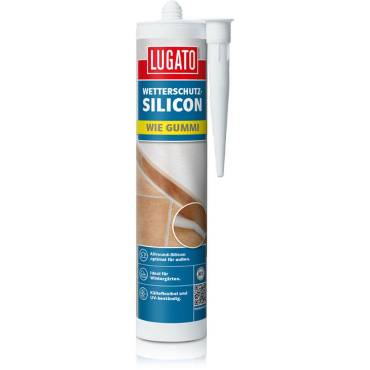 Lugato Wie Gummi Wetterschutzsilikon weiß 310 ml
