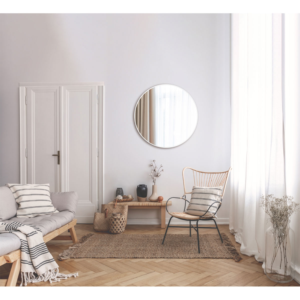 DSK  Design Spiegel Silver Coiffeur White Dm 80 cm Bild 7