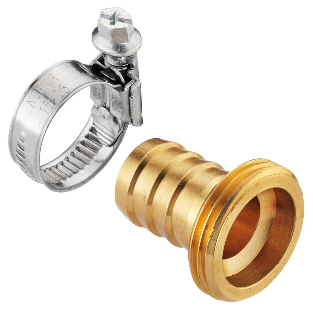 Schlauchtülle Vaterteil mit Schelle 3/4"