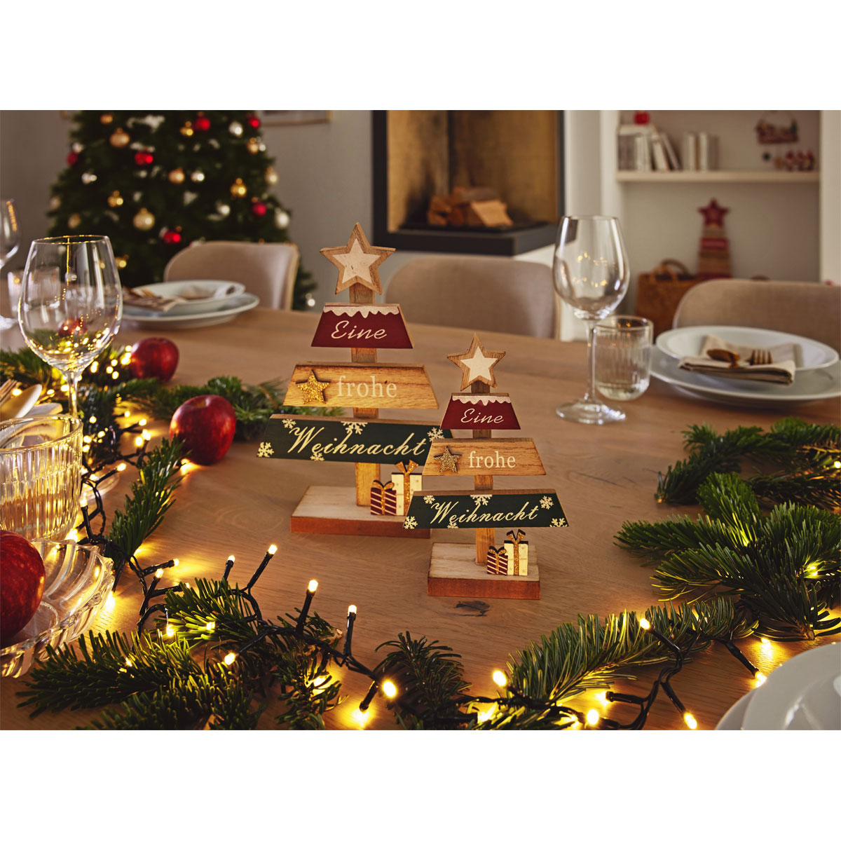 Dekobaum mit Schrift zum Stellen mehrfarbig 17 x 6 x 26 cm Bild 2