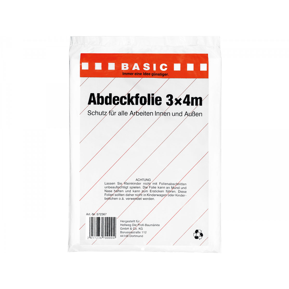 Basic Abdeckfolie 4 x 3 m