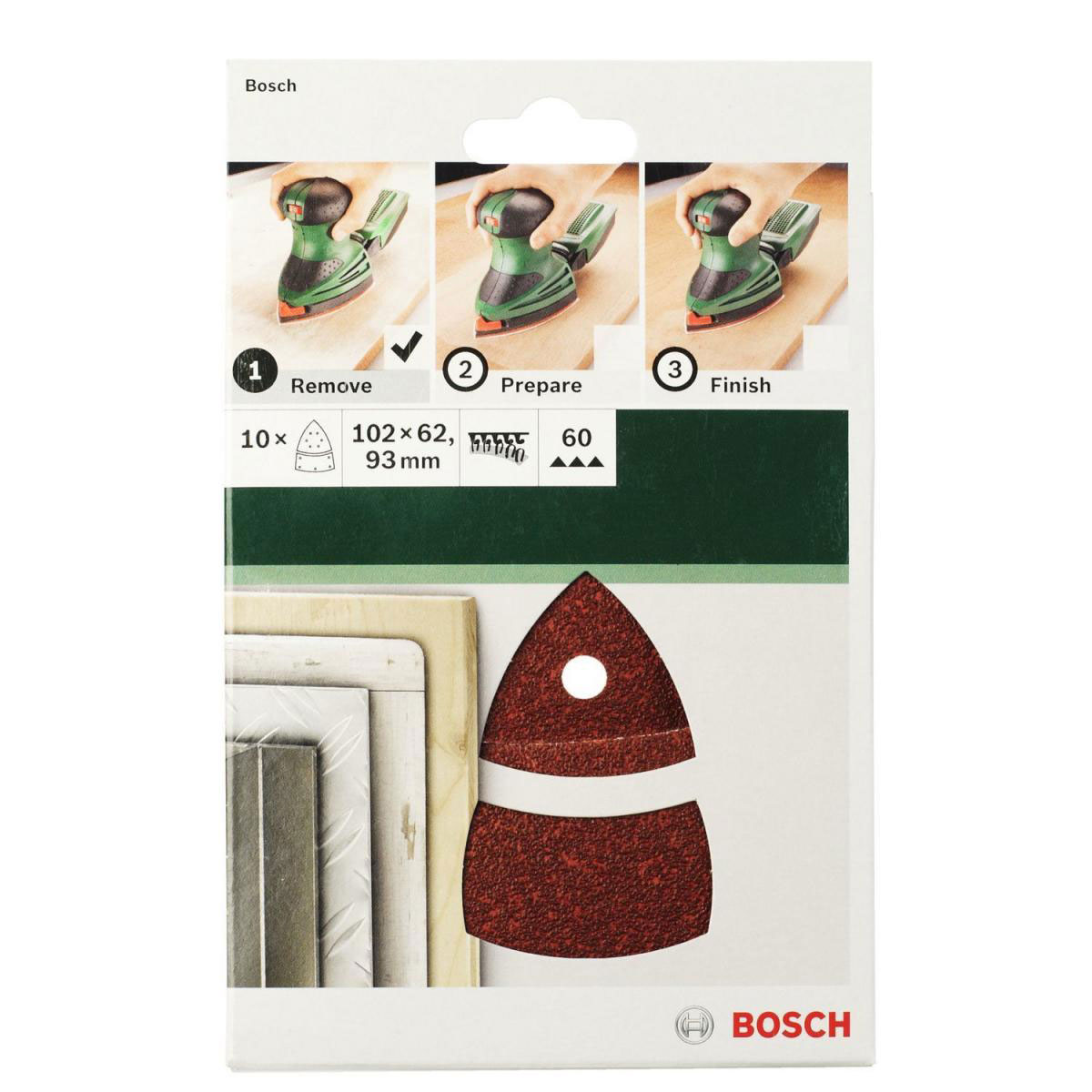 Bosch  DIY Multischleifblatt 3xG40/4xG120/3xG180 11 Löcher Klett 10- teilig  Bild 4