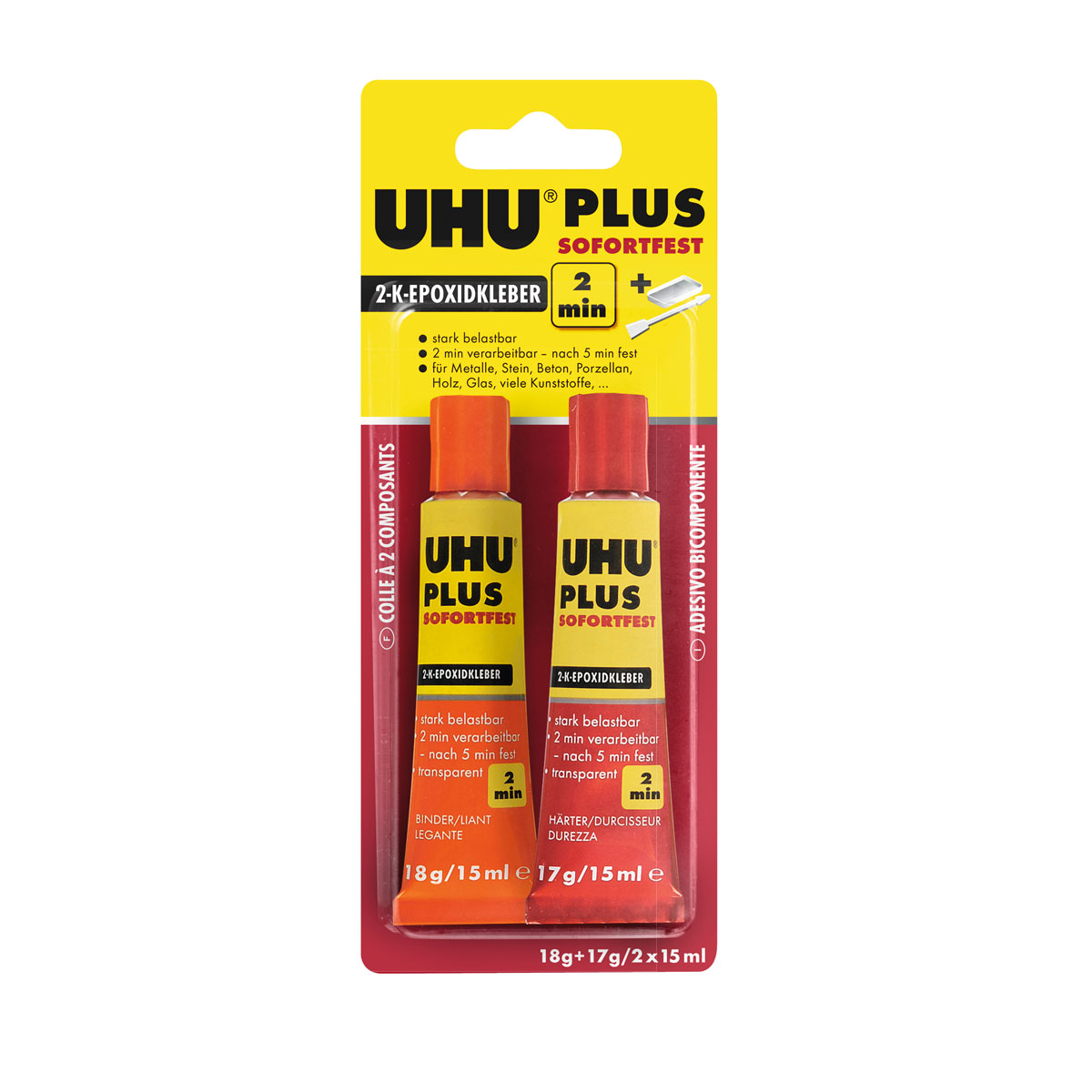 UHU  Zwei-Komponenten-Klebstoff plus sofortfest 35 g Bild 1