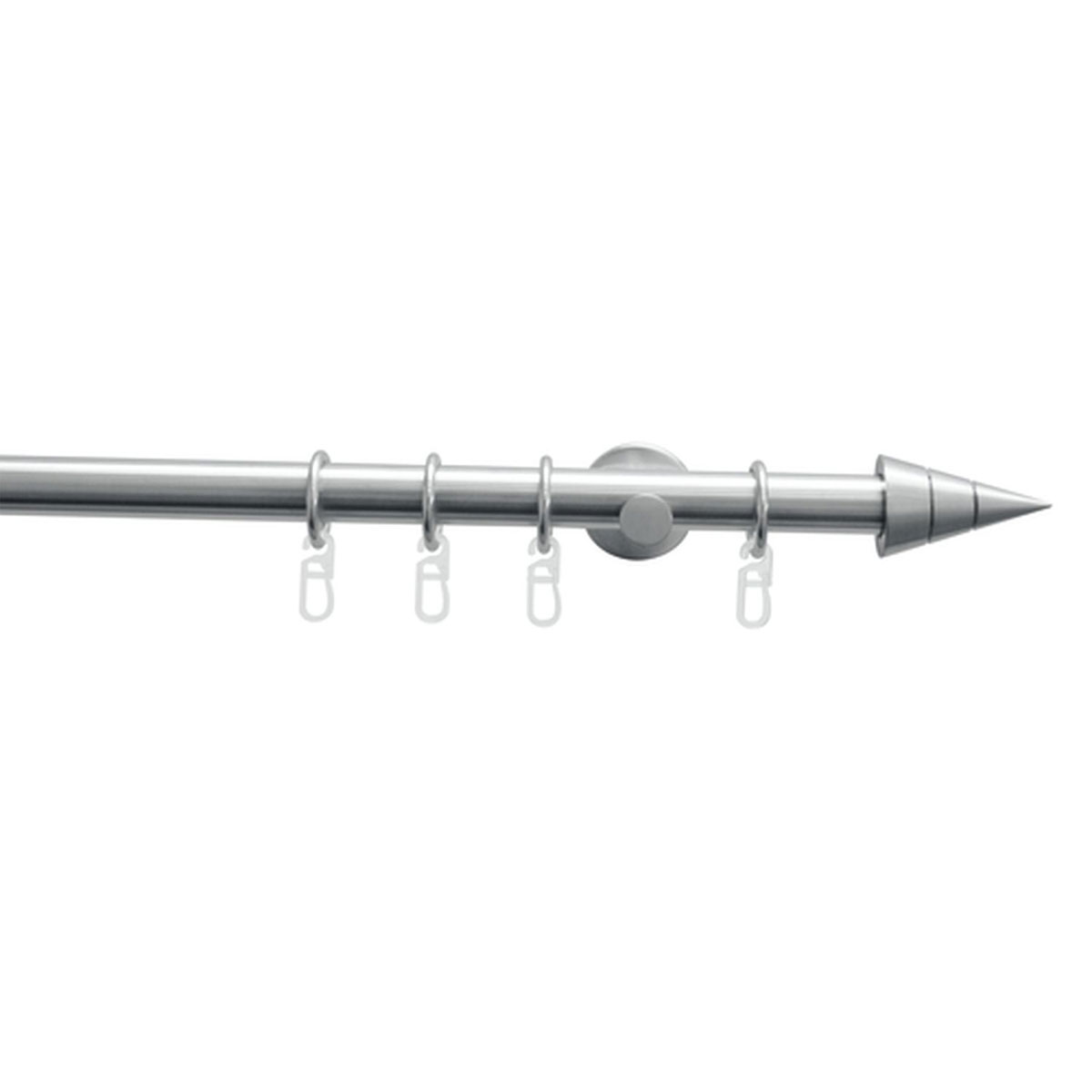 Gardinia Gardinenstange Kegel Durchmesser 20 mm 120 cm Edelstahl-optik Bild 1