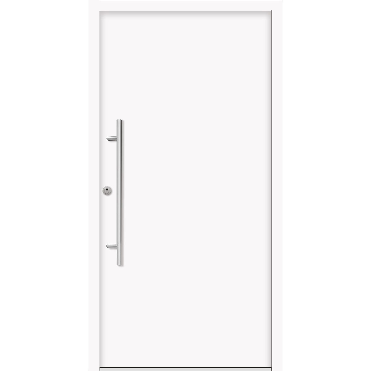 SplenDoor  Premium-Haustür Passivedoor Ribe RC2 energiesparend einbruchsicher weiss 100 x 200 cm links