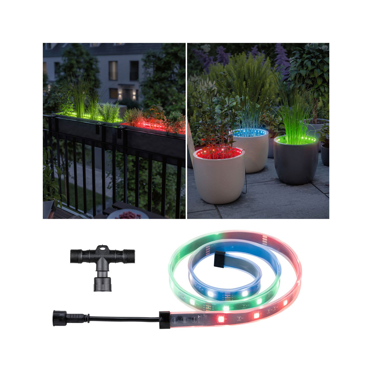 Paulmann Outdoor Link Light 80cm RGB Flower Box Extension inklusive Touch Switch