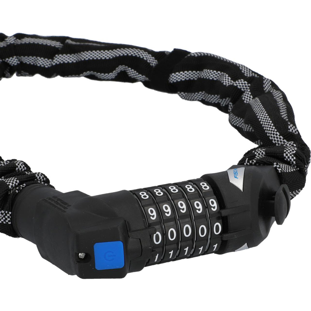 Fischer Bikes Kettenschloss mit Zahlencode und Reflex 80 cm 8 mm Bild 2