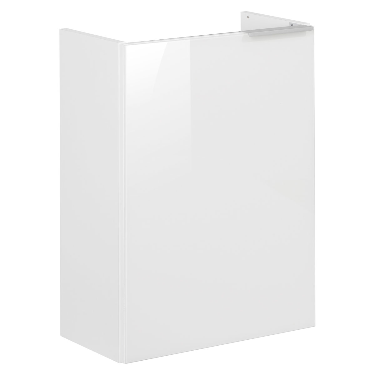 Fackelmann Gäste-WC Waschtischunterschrank links SBC 440 x 600 x 243 mm weiß/lackiertes Glas Weiß