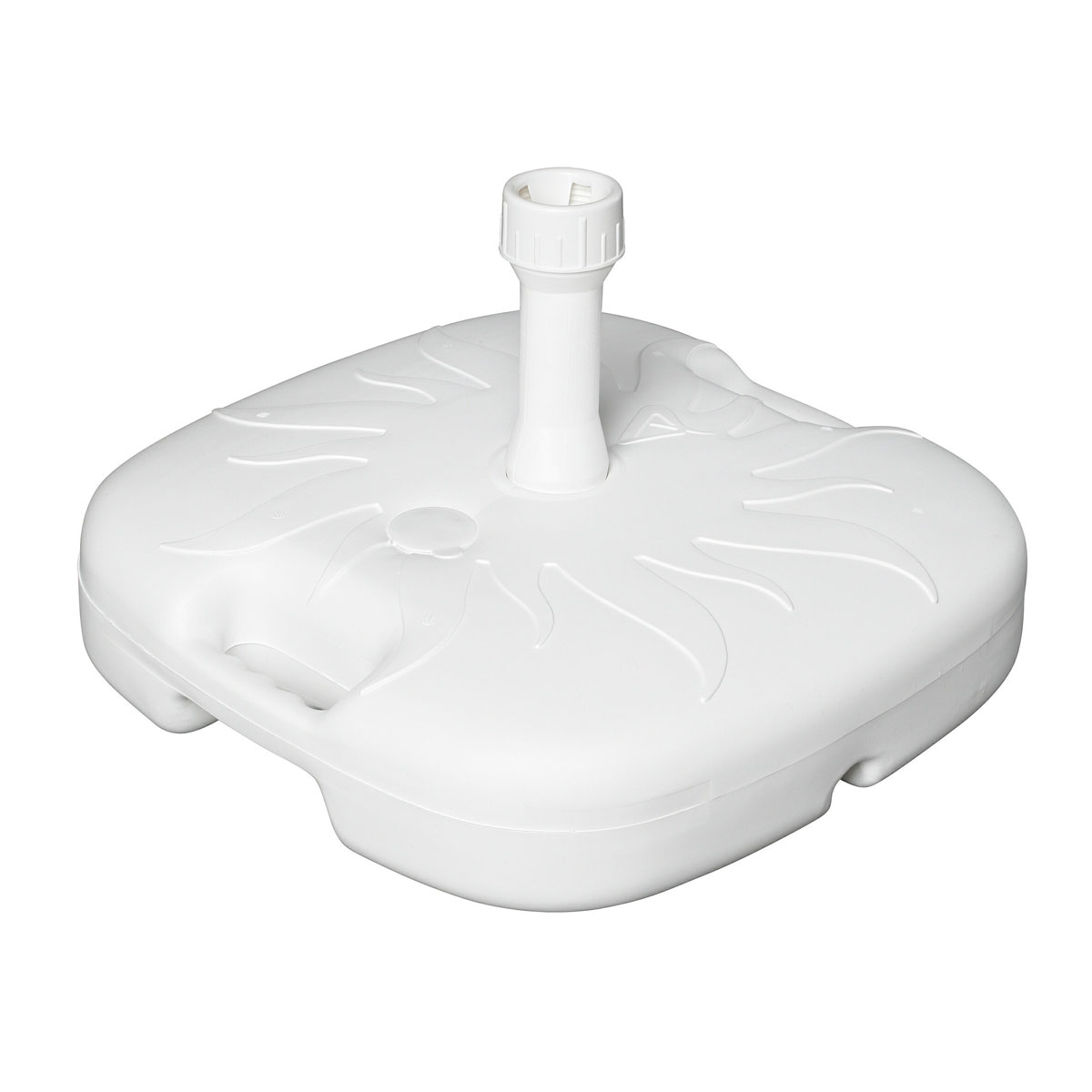 Schirmständer mit Rolle 50 L Kunststoff weiß