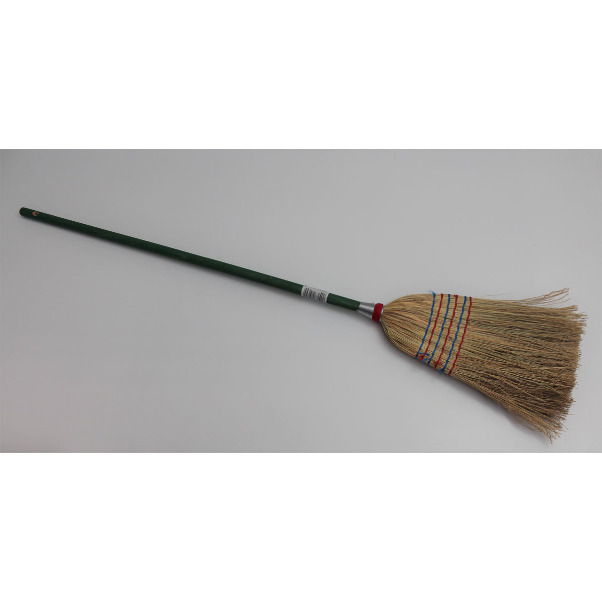 Peggy-Perfect Strohbesen 6-Naht mit Holzstiel