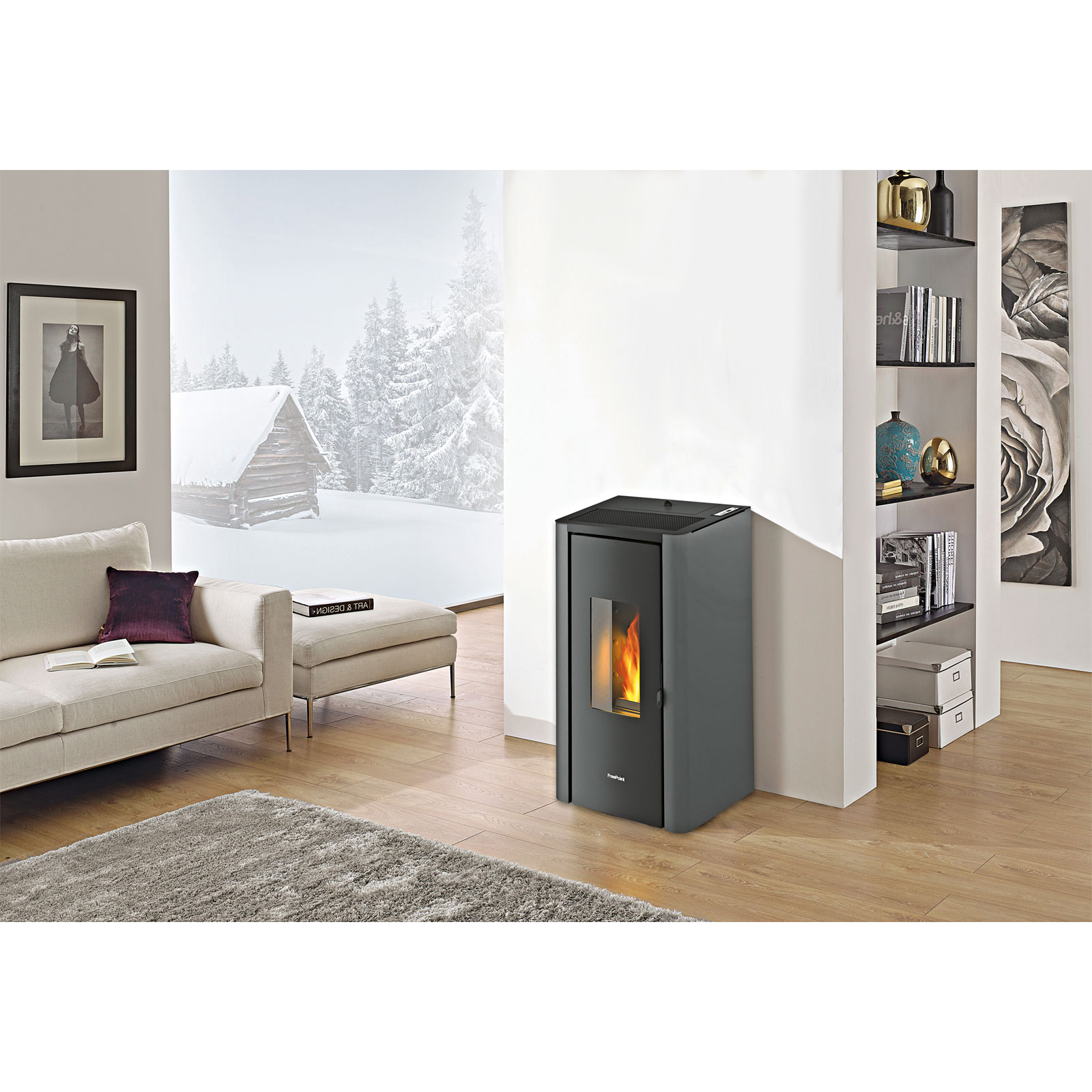 FreePoint Pelletofen Indigo anthrazit 2,5-7,0 kW Bild 2