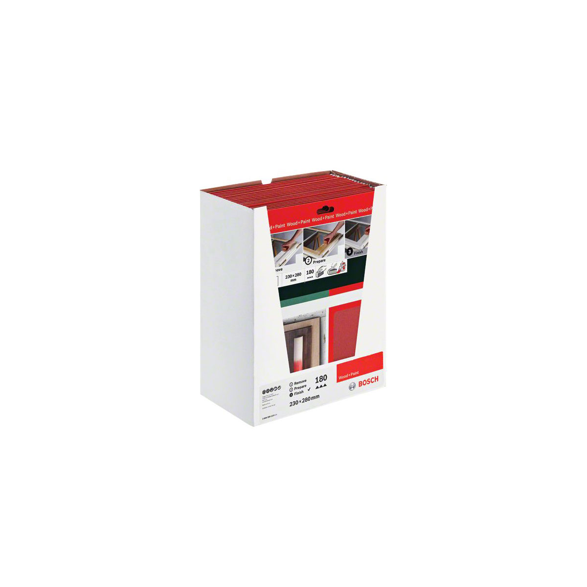 Bosch  Handschleifpapier K180 230 x 280 mm rot Bosch  Handschleifpapier K180 230 x 280 mm rot