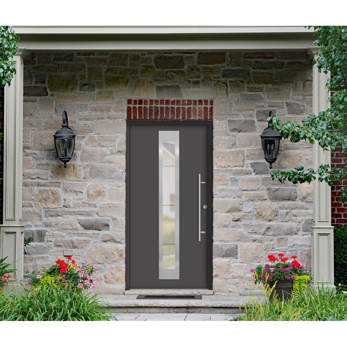 SplenDoor  Premium-Haustür Passivedoor Malmo RC2 energiesparend einbruchsicher anthrazit 110 x 210 cm rechts Bild 2