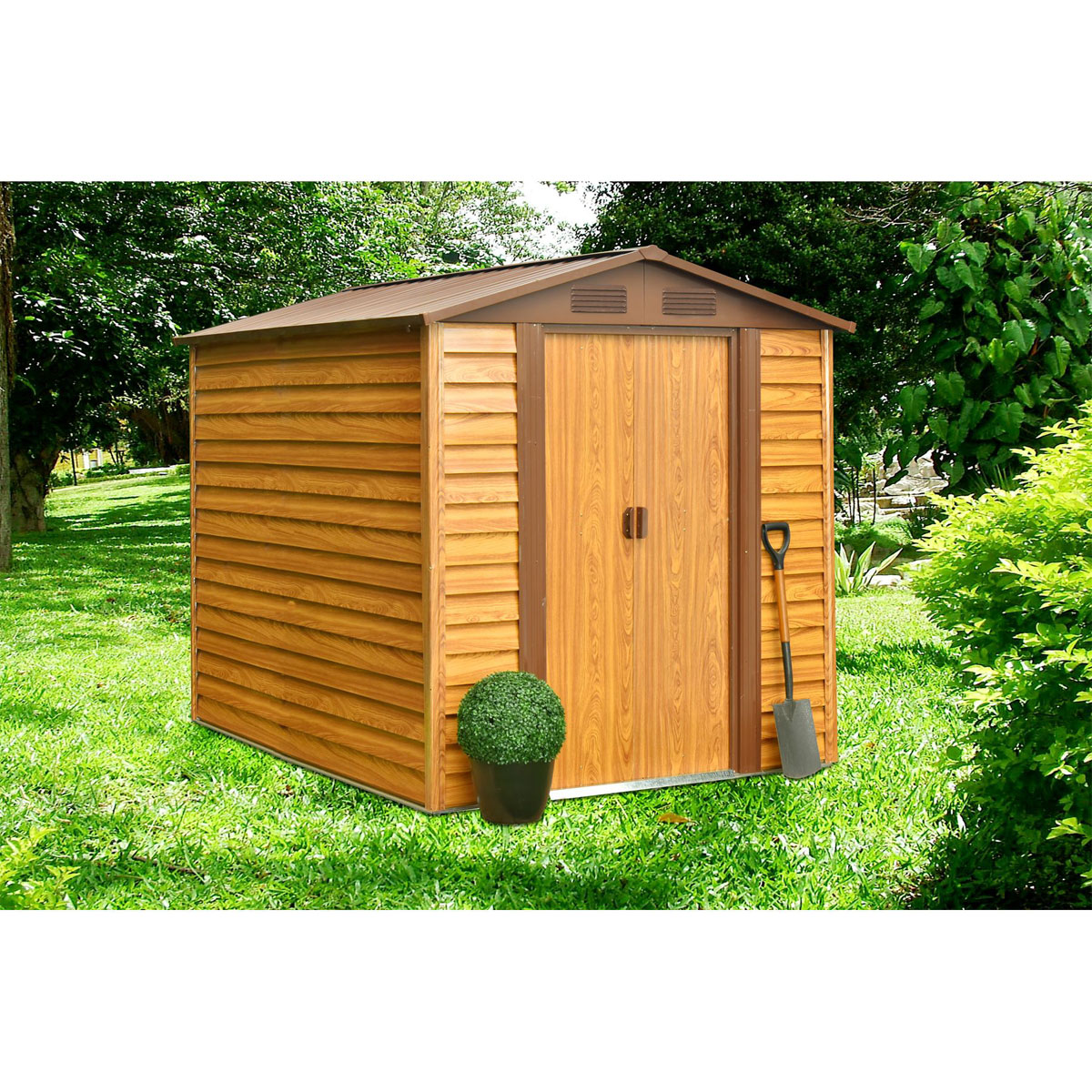 Pergart Gerätehaus Frankfurt II 4m² holzoptik Bild 3