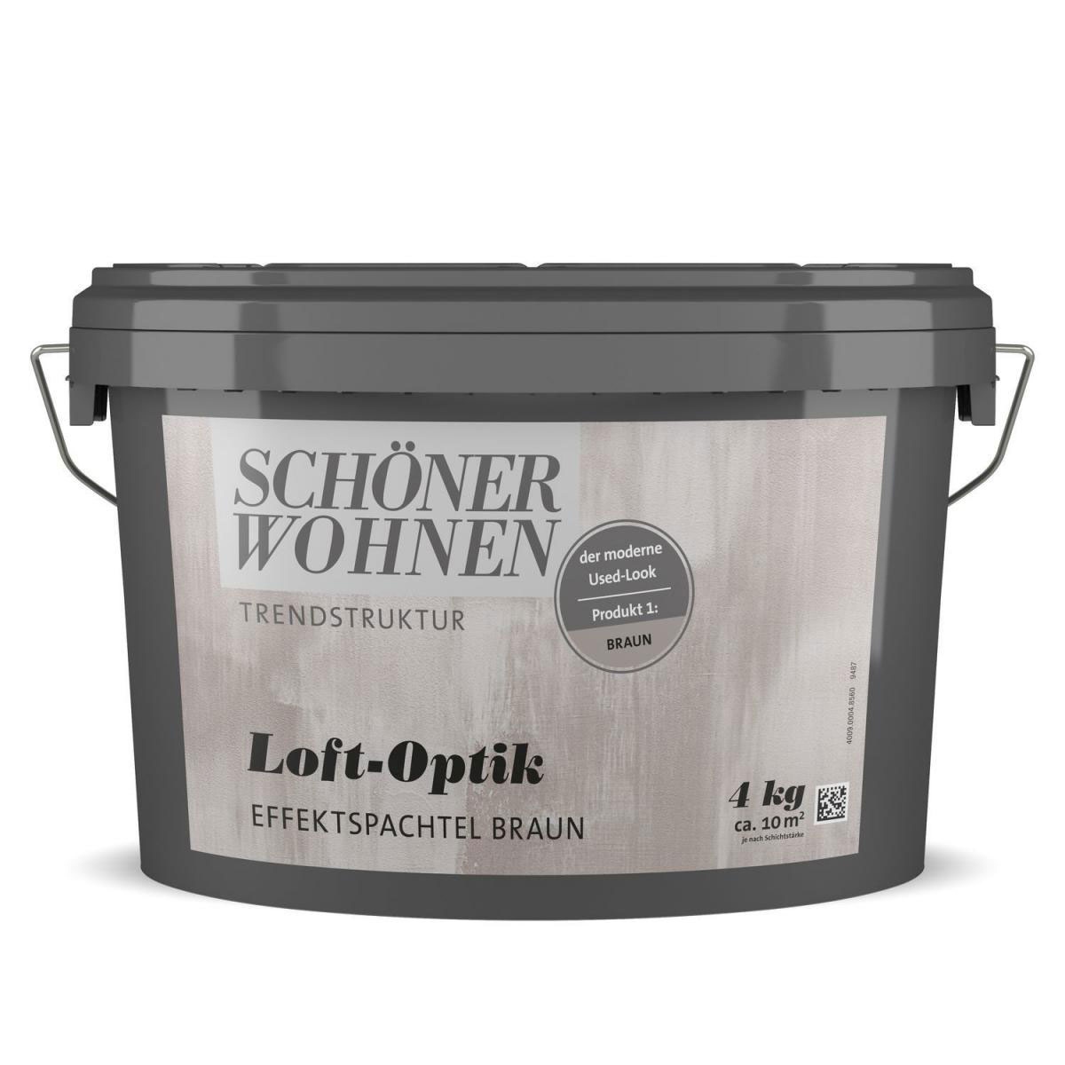 Schöner Wohnen Farbe Loft-Optik Effektspachtel 4 kg Braun Schöner Wohnen Farbe Loft-Optik Effektspachtel 4 kg Braun
