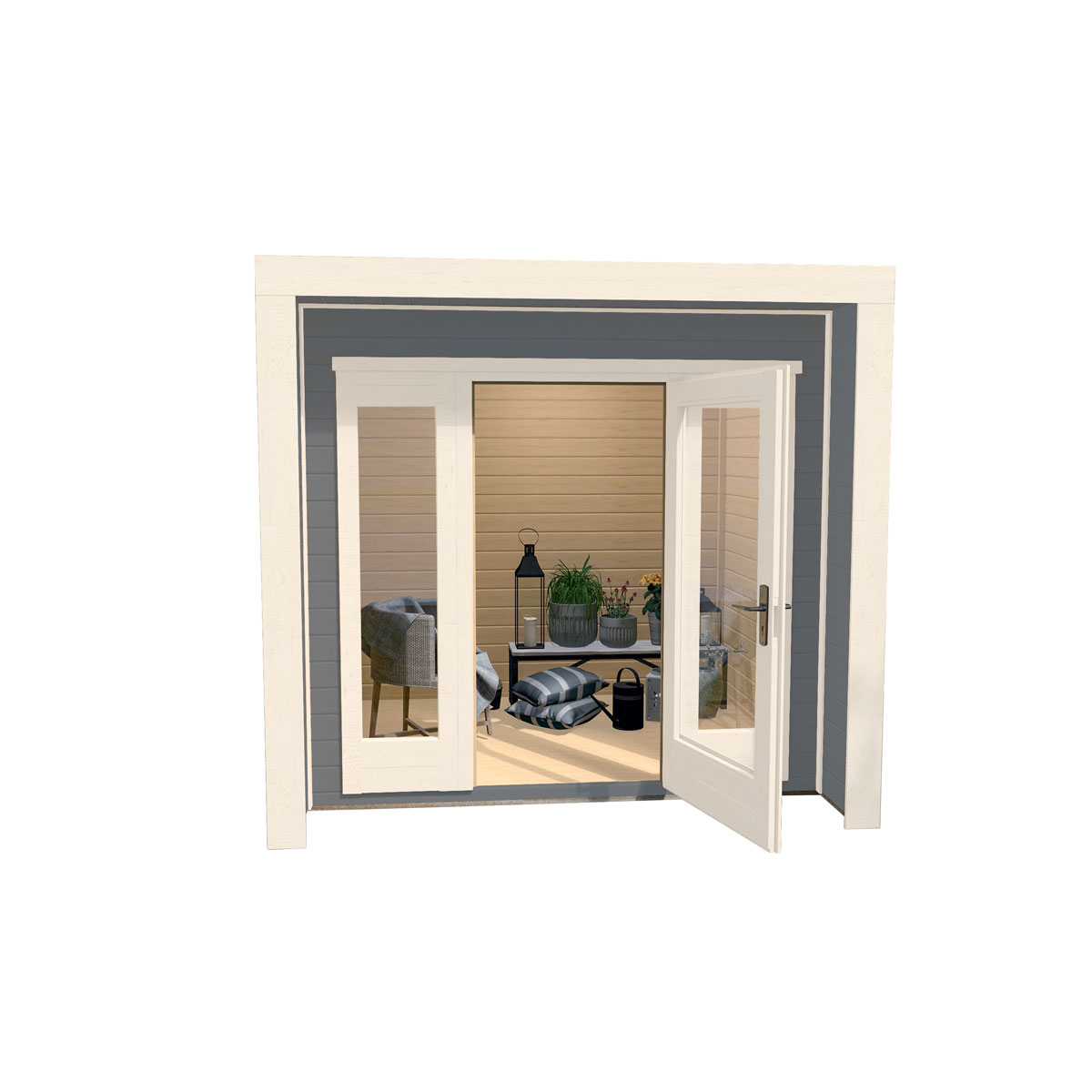 Weka Designhaus 263 Größe 1 235 x 241 cm grau Bild 2