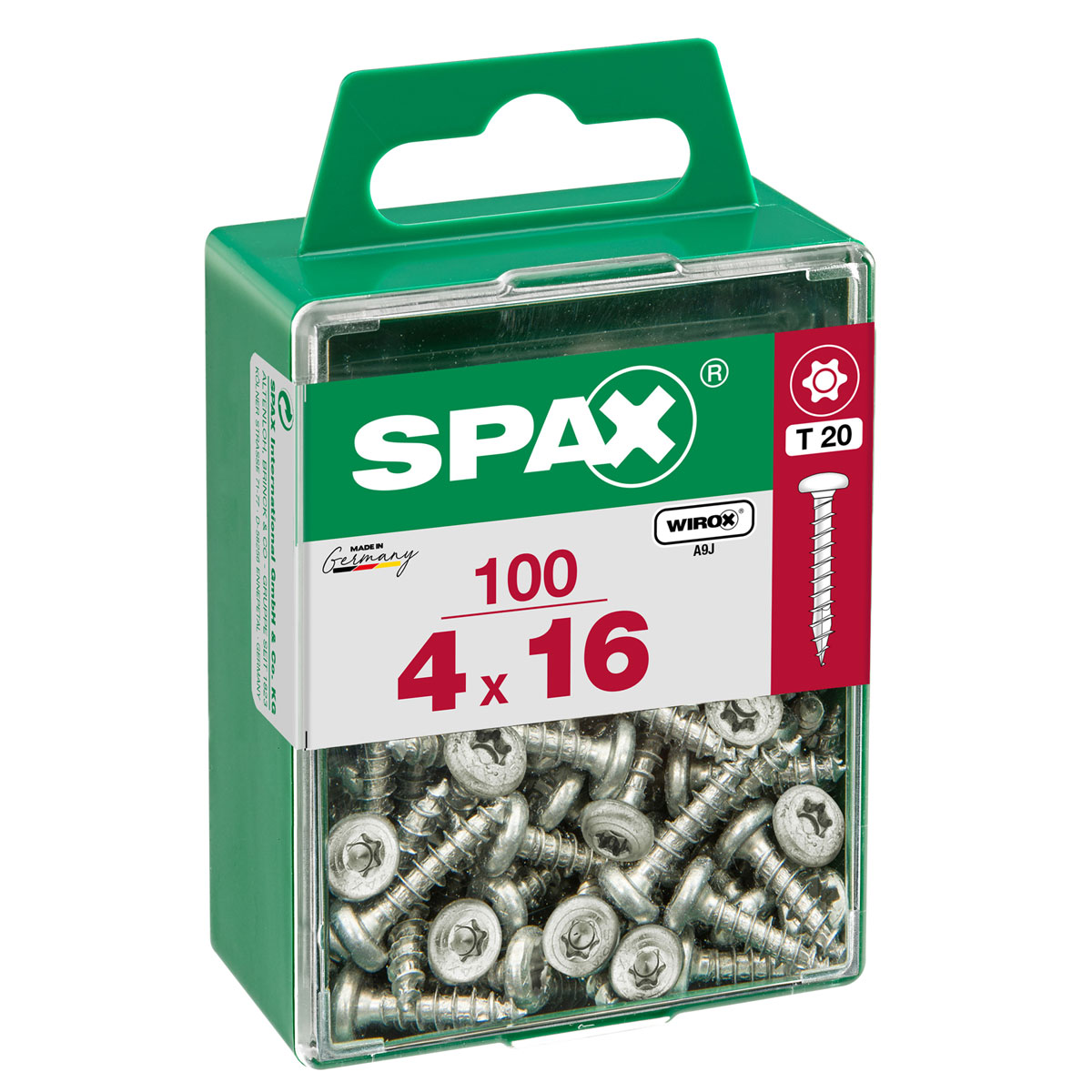 Spax Universalschraube WIROX Rundkopf 4 x 16 mm Torx 100 Stück Spax Universalschraube WIROX Rundkopf 4 x 16 mm Torx 100 Stück