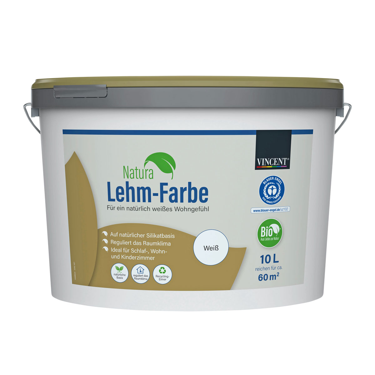 Vincent Natura Lehm-Farbe 10 L