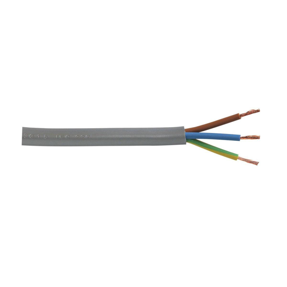 Schlauchleitung H05VV-F YMM 3G 1,5 grau 10 m
