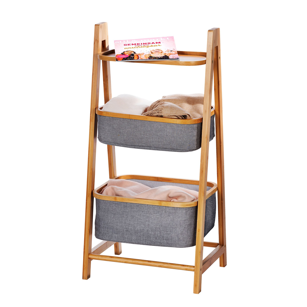 Wenko  Regal Bahari aus Bambus mit 2 Körben Bambus Bild 5