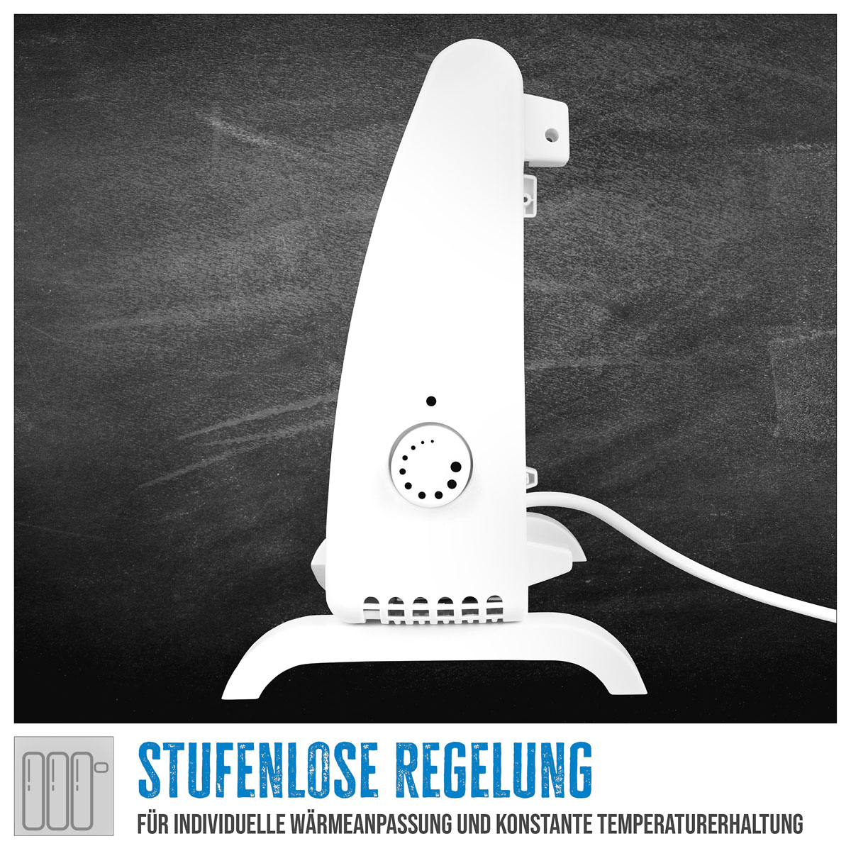 Elektro-Heizgebläse weiß 31 x 13 x 28 cm Bild 5